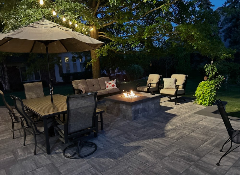 Patio design and installation by BladeRunners Landscaping.